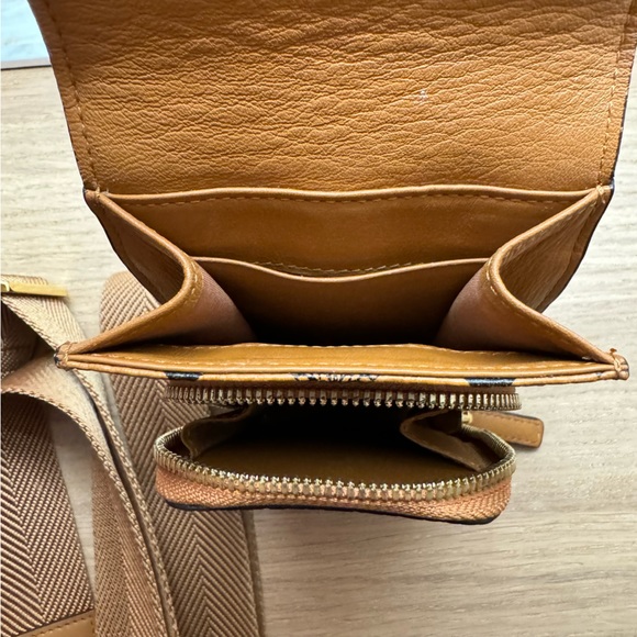 MCM Visetos Crossbody Phone Wallet – Unisex Logo Pouch w/ Strap - Picture 5 of 7